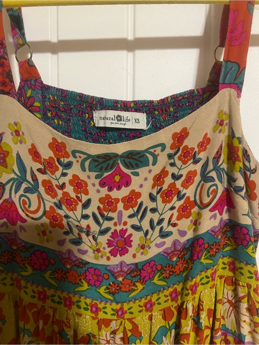 NATURAL LIFE Vibrant Floral Boho Maxi Dress - The Patricia - XS (DEFINITELY XS!)